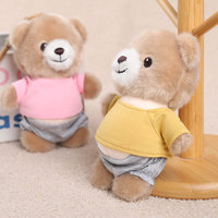 Porte-clés ours mignon et dodu en peluche, breloque de sac en animal en peluche doux, mini pendentif ours en peluche pour la décoration de sac à dos et de sac à main