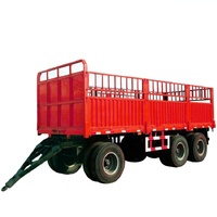 Petite remorque agricole à 4 roues, acier, capacité maximale de 30 tonnes, système de freinage à double ligne, mini-remorque pour tracteur agricole