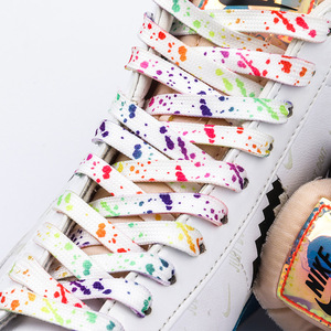 Cordones Planos con Diseño de Salpicaduras de Tinta para Zapatos de Lona y Patines, Cordones Nuevos, Cordones Personalizados, Cordones <span class=keywords><strong>Supreme</strong></span> - Product Image 3