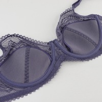 3/4 tasses Ultra mince Double boutonnage en acier anneau dentelle brattle Beha BH Ventilation élastique réglable Push up grande taille soutien-gorge