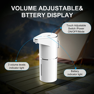 Distributeur automatique de savon mousse électrique, capacité de 350 ml, batterie rechargeable, capteur infrarouge mural pour utilisation en extérieur - Product Image 3