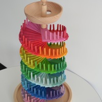 Grand 1:36 bricolage bois jouet teinture rotation vitesse balle jeu pour la reconnaissance des couleurs apprentissage précoce maternelle bâtiment éducatif