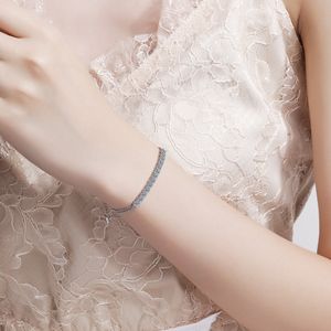 Pulsera de tenis de Plata de Ley 925, pulseras ajustables de diamantes de moissanita cultivados en laboratorio, joyería fina al por mayor - Product Image 2