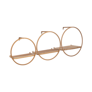 <b>Wall</b> Mounted Shelves Wood Metal Frame Hanging <b>Storage</b> Organizer Living Room Bedroom Entryway - Product Image 3