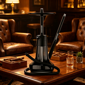 Set de Shisha Portátil con Base de Vidrio Negro, 60CM, de Lujo, de Aleación de Aluminio, Estilo Ruso, para Bares y Discotecas - Product Image 4