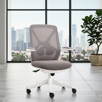 Chaise de bureau ergonomique moderne à dossier haut en tissu pivotante à bas prix avec support lombaire réglable certifié