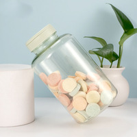 Flacon de médicaments en PET de 150 ml (5 oz) - Flacon de pilules en plastique à l'épreuve des enfants - Pour l'emballage de capsules de vitamines et de comprimés