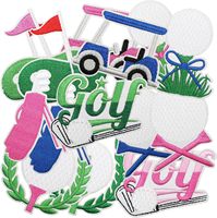 Patchs brodés personnalisés pour le golf, adaptés aux vestes, aux manches courtes, aux sacs à dos, aux vestes, aux vêtements, décoration DIY