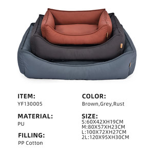 Échantillons gratuits, grand lit rectangulaire de luxe en cuir PU résistant à la mastication pour <span class=keywords><strong>chien</strong></span>, <span class=keywords><strong>matelas</strong></span> imperméable pour <span class=keywords><strong>gros</strong></span> <span class=keywords><strong>chien</strong></span>, fabriqué en usine - Product Image 3