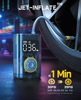 OdenPeak Fanttik X9 Pro 150PSI Air Compressor Compact Portable Electric Bike Pump Jet-Inflate Digital Tire Pressure Gauge Mechanical
