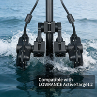 Support de perche à transducteur réglable à double sonde, compatible avec le double ActiveTarget 2 de LOWRANCE, VIN-TYQ-FD02-AT+AT