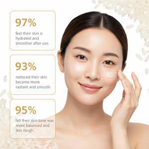 Nueva Crema Esencial Facial Hidratante y Blanqueadora de Arroz de Marca Privada, Productos Naturales para el Cuidado de la Piel, Set en Caja - Product Image 4