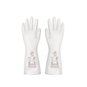 Guantes Transparentes Blancos con Estampado Dumbo de 32 cm, Impermeables, para Limpieza de Cocina y Uso Doméstico - Product Image 2