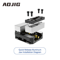 ZPP DV155125 ZPP CNC Workholding Fixture Zero Point Manual Quick Change Precision Vise untuk Pusat Pemesinan 4 5 Axis