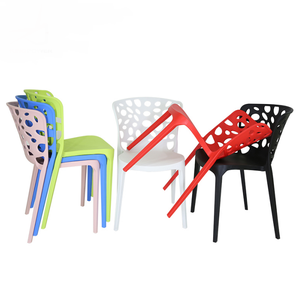 Sillas de comedor Design moderno casa <span class=keywords><strong>cucina</strong></span> all'aperto mobili <span class=keywords><strong>da</strong></span> pranzo Sillas Polipropileno sedia <span class=keywords><strong>in</strong></span> plastica <span class=keywords><strong>resina</strong></span> arancione con foro - Product Image 3