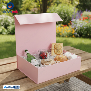 Luxury <strong>Large</strong> Magnetic Presentation Hamper <strong>Box</strong> Classic Pink Embossing <strong>Packing</strong> Foldable Hard Rigid Paperboard Gift <strong>Box</strong> - Product Image 6