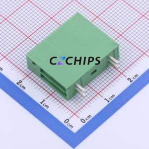 DB2EVH-2.5-2*2P-GN Plug-in Terminal Block Through hole,P=2.5mm Connector Board-to-Board / Socket - Closed 2x2P 2.5mm Green - Product Image 2