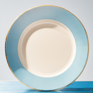 Ensembles <span class=keywords><strong>de</strong></span> vaisselle jetable florale <span class=keywords><strong>de</strong></span> luxe assiettes en papier recyclables pour mariages douches nuptiales manipulation d'impression estampée en relief - Product Image 1