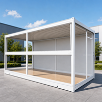 Maison conteneur pliable en acier, installation rapide, bureau temporaire mobile, villa, bar extérieur