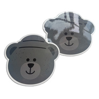 Autocollants décoratifs personnalisés en PVC pour bagages, ordinateurs portables, voitures, ours en peluche, animaux, dessins animés