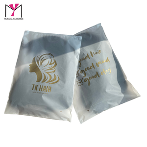 MUYANG Custom Plastic Zipper Bag for Human Hair Custom Printed Logo <b>Packaging</b> Plastic Bag for Clothes - Product Image 2
