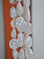Chaîne de perles baroques blanches, semi-finies pour la création de bijoux DIY