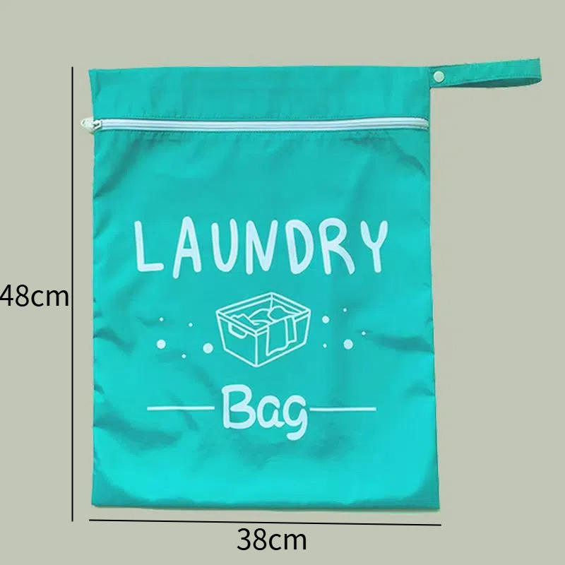 Sac à linge motif vert