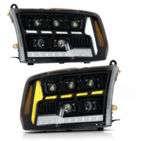 Nouvel ensemble de phares LED à 5 lentilles HuaFuXing pour Dodge Ram 1500 2500 3500 (2009-2018) – Amélioration du projecteur, 500 % plus lumineux (paire)