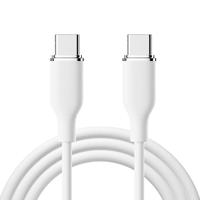 Cable USB Plano de Silicona Líquida con Revestimiento de PVC Tipo-C de Carga Rápida PD 5A, 2M, para Teléfono Móvil, Compatible con iPhone, Venta al Por Mayor de Fábrica