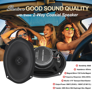 Zeming Audio YS-6901 altoparlante per auto 6x9 pollici altoparlanti coassiali 25mm di seta diaframma cupola Tweeter per auto Audio - Product Image 4