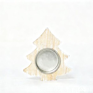 Wood Candlestick Holder Christmas <b>Tree</b> <b>Star</b> Snowflake Heart Shape MDF Home Decoration <b>For</b> Holiday Gift - Product Image 2