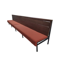 Sièges d'angle Banquette à cadre en bois de qualité commerciale avec coussin de siège en tissu pour les repas sur les marchés de l'hôtellerie et de la restauration