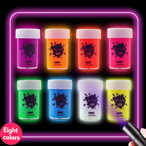 Prix de gros Kit de peinture pour visage réactif UV fluorescent Peintures acryliques non toxiques pour le visage et le corps - Product Image 6