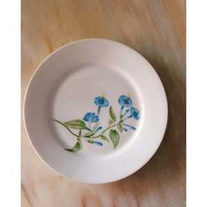 Ensemble de six assiettes de restaurant en porcelaine de Limoges peintes à la main, style bohème, décalcomanie personnalisable, vaisselle pour hôtels et fêtes - Product Image 4