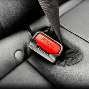 Biểu Tượng Tùy Chỉnh Sợi Carbon Kim Loại 2-Điểm An Toàn Xe Hơi Thắt Lưng Xe Chỗ Ngồi Báo Động Hủy Bỏ Với Silencer An Toàn Khóa - Product Image 3