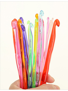 9 tamaños diferentes 3mm-12mm multicolor acrílico plástico costura tejer ganchillo ganchos <span class=keywords><strong>agujas</strong></span> conjunto <span class=keywords><strong>para</strong></span> crear suéteres <span class=keywords><strong>Amigurumi</strong></span> - Product Image 2
