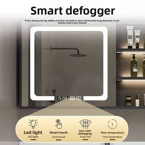 Mueble de Baño Beige 2026 con Doble Lavabo, Espejo LED Antivaho, Gabinete de Pared o de Pie, Gran Espacio de Almacenamiento - Product Image 2