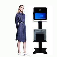 Personnalisation 15.6 pouces Offre Spéciale Magic Mirror Photo Ring lumière miroir cabine photo enceinte led écran tactile avec flight case