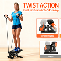Vente directe d'usine, nouveau design, mini stepper réglable à 11 niveaux de résistance, stepper torsadé avec corde