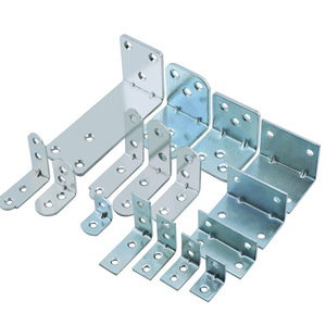 Supports d'angle galvanisés en acier laminé à froid de 5 mm d'épaisseur en forme de L pour fixation d'étagères et armoires - Product Image 1