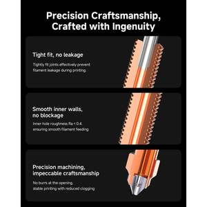 Kit de Boquillas de Cambio Rápido Creality Unicorn, 0.4mm 0.6mm 0.8mm, Aleación de Cobre, Accesorio para Impresora 3D - Product Image 6