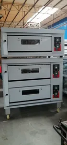 Gas Baking Oven 3-Deck 6-Tray Stainless Steel/Temperature Control/Pizza And Bread Baking Oven