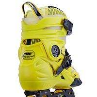 Patins à roues alignées agressifs professionnels OEM MX jaunes avec semelle intermédiaire EVA, roues en PU 76/80mm, respirants, charge maximale 65KG, en métal