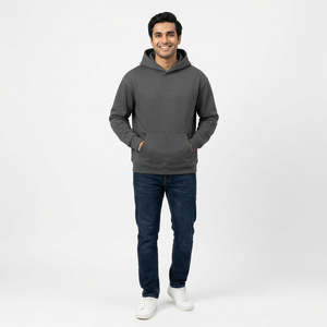 Haute qualité 100% coton hommes sweat à capuche surdimensionné impression broderie sweats à capuche personnalisés sweat à capuche en fourrure sur mesure - Product Image 1