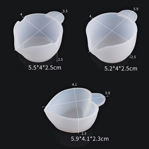 Tasses à mesurer et agitateurs en silicone écologiques pour le mélange d'époxy, outils de bricolage pour la fabrication de bijoux en résine - Product Image 5