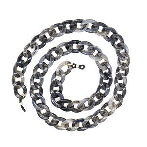 Grand collier plat en acétate acrylique, <span class=keywords><strong>chaîne</strong></span> de <span class=keywords><strong>lunettes</strong></span> de soleil, porte-<span class=keywords><strong>lunettes</strong></span>, grosse <span class=keywords><strong>chaîne</strong></span> de <span class=keywords><strong>lunettes</strong></span>, <span class=keywords><strong>tendance</strong></span> <span class=keywords><strong>2022</strong></span> - Product Image 4