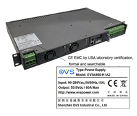 Alimentation redresseuse télécom EVSPOWER EVS2460-H1A2 à sortie unique 24V 60A DC 1600W, entrée 80-300VAC, Hot-swap, Web/SNMP