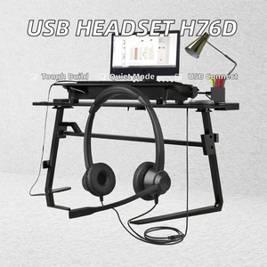 Usb h76d Microphone Tai nghe tiếng ồn hủy bỏ Stereo Tai nghe máy tính cho doanh nghiệp <span class=keywords><strong>Skype</strong></span> UC softphone cuộc gọi các trung tâm văn phòng sử dụng - Product Image 2