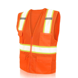 Chaleco de Seguridad de Alta Visibilidad ANSI Clase 2 con Logotipo Personalizado CITICITY, Ropa de Trabajo de Malla de Poliéster Impermeable con Reflectores y Múltiples Bolsillos - Product Image 2