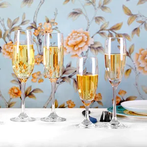 Taş ada klasik şampanya kadehi cam parti köpüklü cam şampanya bardakları flüt otel partisi için 170ML